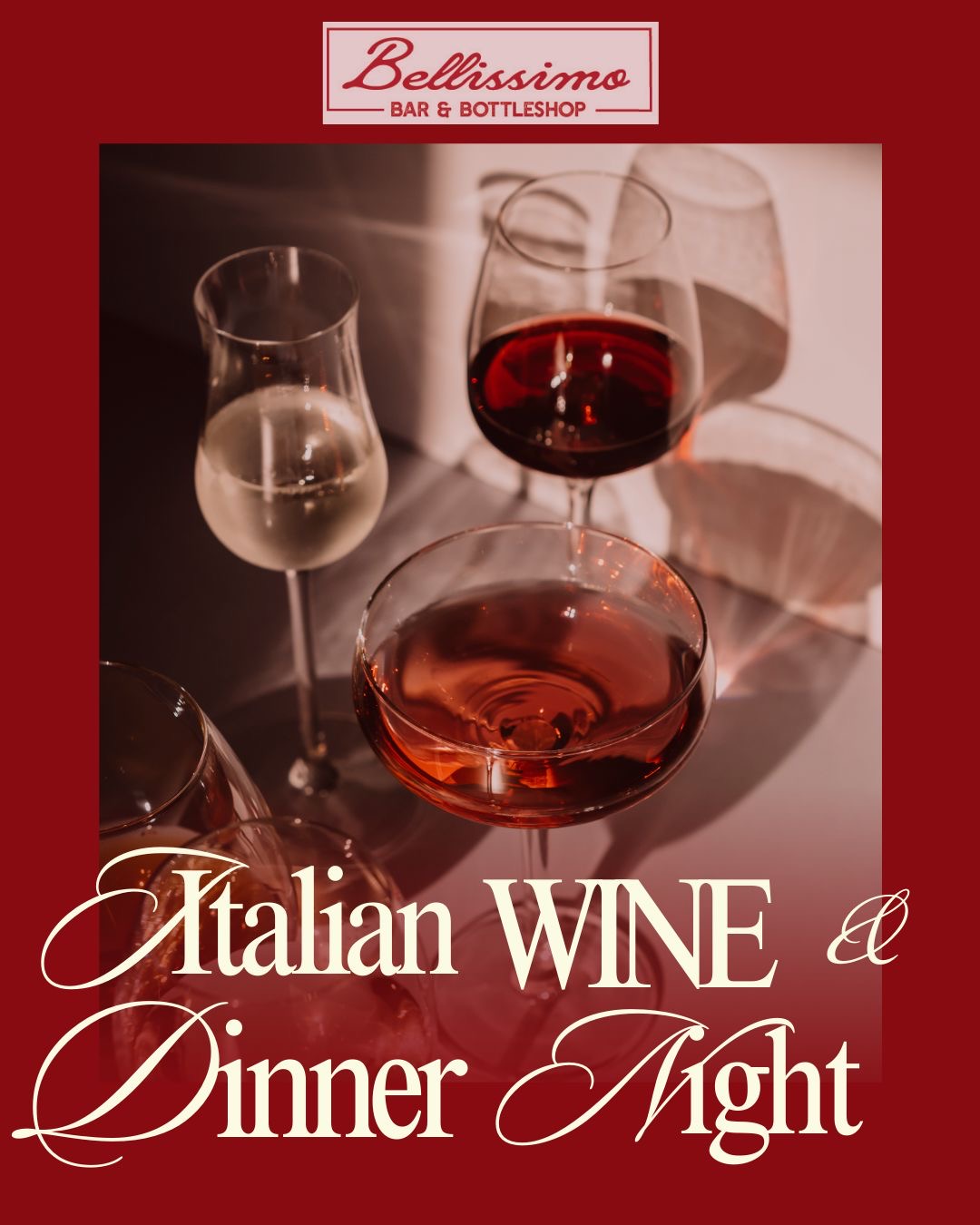 Italian Wine Dinner paired with a three course meal